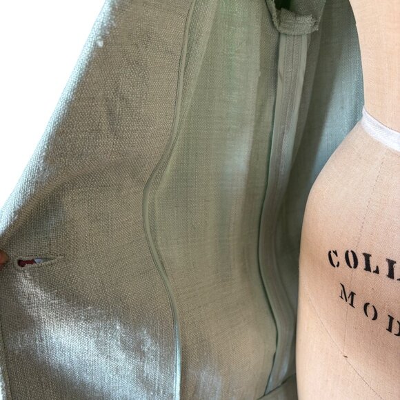 Savannah 100% Silk Mint Green Blazer Pockets & Single Button Closure Oversized M - Picture 9 of 9